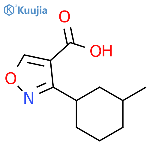 3-(3-methylcyclohexyl)-1,2-oxazole-4-carboxylic acid structure