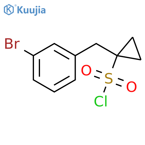 1-(3-bromophenyl)methylcyclopropane-1-sulfonyl chloride structure