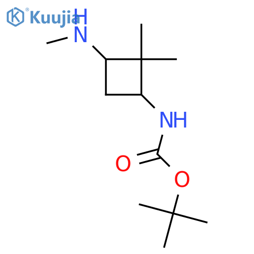 tert-butyl N-[2,2-dimethyl-3-(methylamino)cyclobutyl]carbamate structure