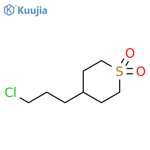 2H-Thiopyran, 4-(3-chloropropyl)tetrahydro-, 1,1-dioxide structure