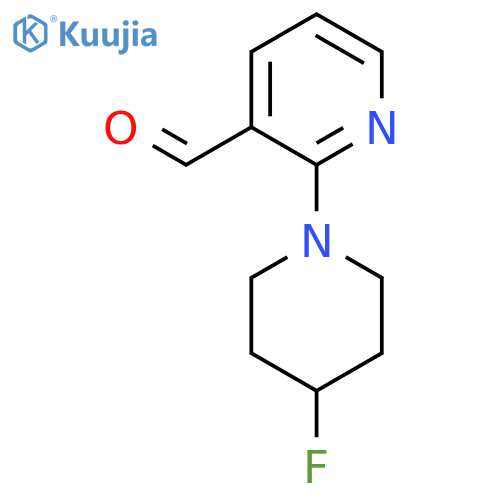 2-(4-Fluoropiperidin-1-yl)pyridine-3-carbaldehyde structure