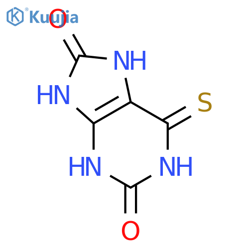 1H-Purine-2,8(3H,6H)-dione,7,9-dihydro-6-thioxo- structure