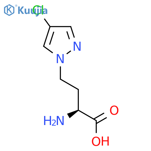 (2S)-2-amino-4-(4-chloro-1H-pyrazol-1-yl)butanoic acid structure