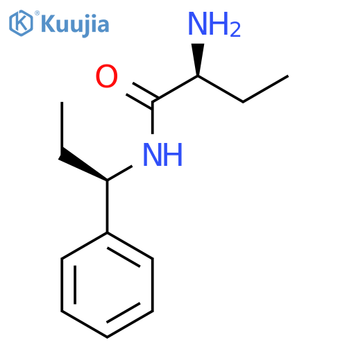 (2S)-2-amino-N-[(1R)-1-phenylpropyl]butanamide structure