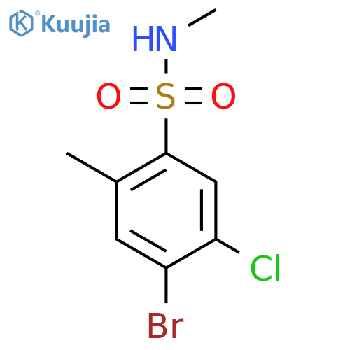 4-bromo-5-chloro-N,2-dimethylbenzene-1-sulfonamide structure