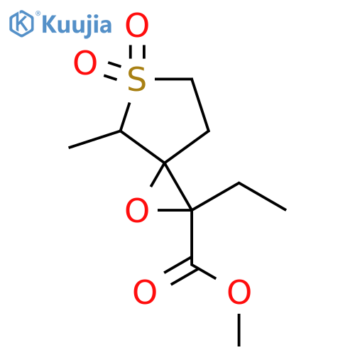 Methyl 2-ethyl-4-methyl-5,5-dioxo-1-oxa-5lambda6-thiaspiro[2.4]heptane-2-carboxylate structure