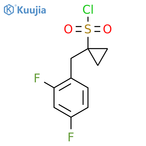 1-(2,4-difluorophenyl)methylcyclopropane-1-sulfonyl chloride structure