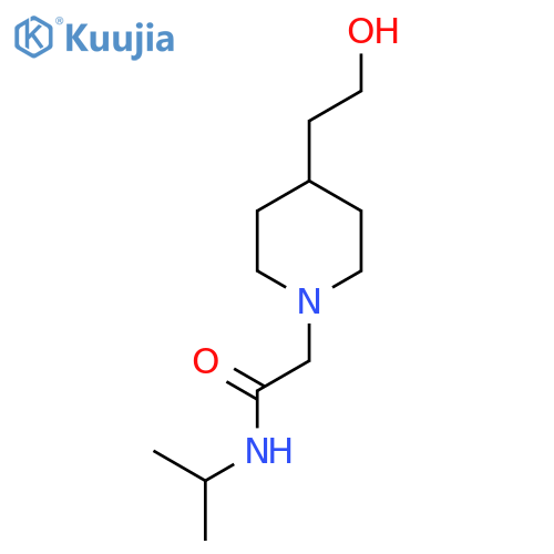 2-(4-(2-hydroxyethyl)piperidin-1-yl)-N-isopropylacetamide structure