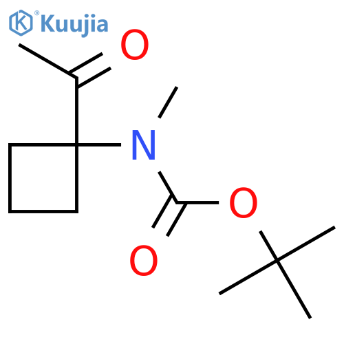 tert-butyl N-(1-acetylcyclobutyl)-N-methylcarbamate structure
