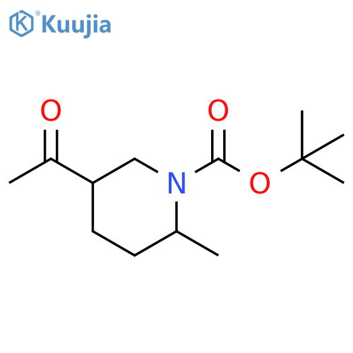 1-Piperidinecarboxylic acid, 5-acetyl-2-methyl-, 1,1-dimethylethyl ester structure