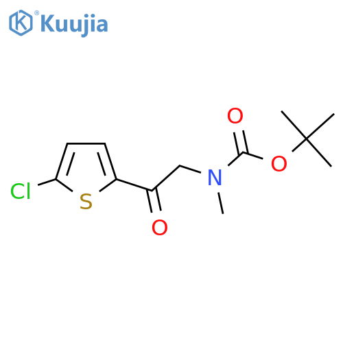 tert-butyl N-[2-(5-chlorothiophen-2-yl)-2-oxoethyl]-N-methylcarbamate structure