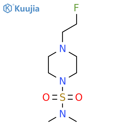 4-(2-fluoroethyl)-N,N-dimethylpiperazine-1-sulfonamide structure