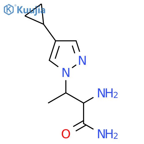 2-amino-3-(4-cyclopropyl-1H-pyrazol-1-yl)butanamide structure