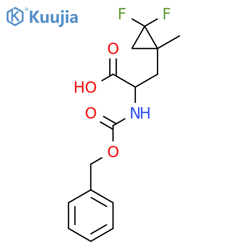 2-{(benzyloxy)carbonylamino}-3-(2,2-difluoro-1-methylcyclopropyl)propanoic acid structure