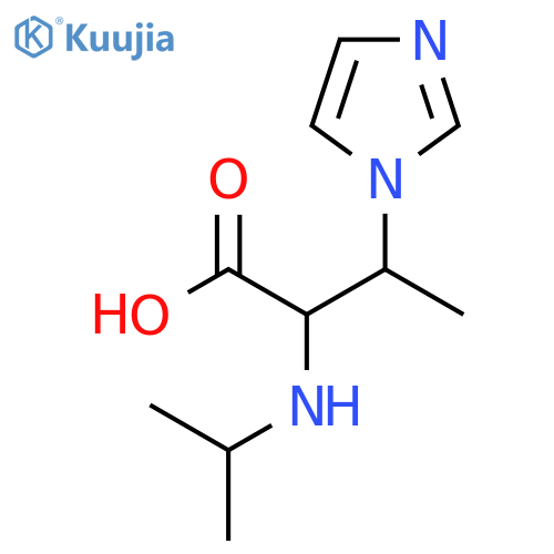 3-(1H-imidazol-1-yl)-2-(propan-2-yl)aminobutanoic acid structure