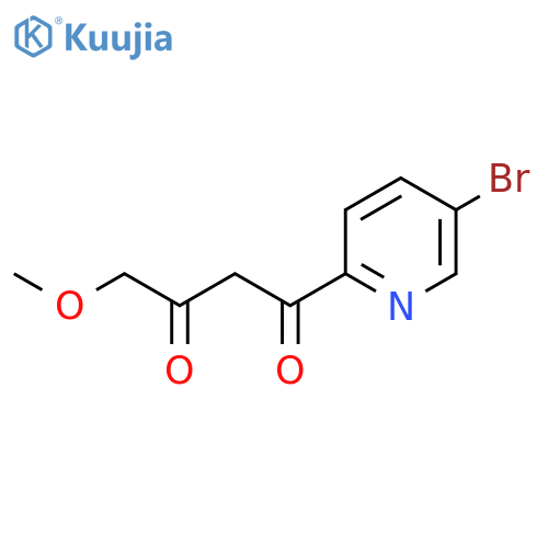 1-(5-bromopyridin-2-yl)-4-methoxybutane-1,3-dione structure