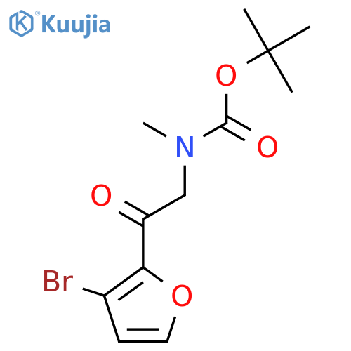 tert-butyl N-[2-(3-bromofuran-2-yl)-2-oxoethyl]-N-methylcarbamate structure