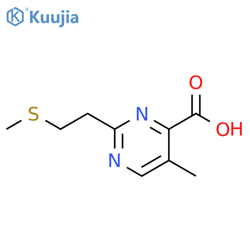 4-Pyrimidinecarboxylic acid, 5-methyl-2-[2-(methylthio)ethyl]- structure