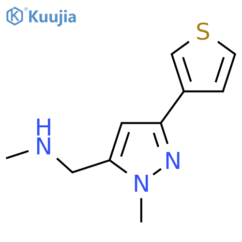 N-Methyl-1-(1-methyl-3-(thiophen-3-yl)-1H-pyrazol-5-yl)methanamine structure