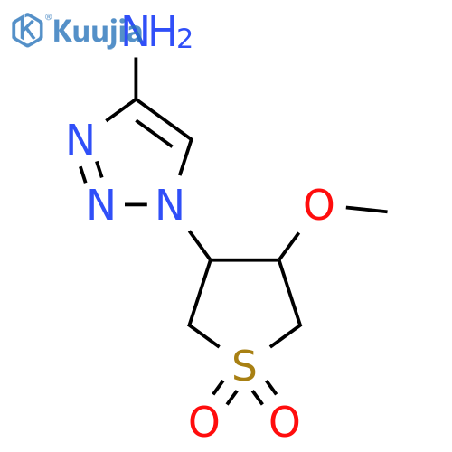 3-(4-amino-1H-1,2,3-triazol-1-yl)-4-methoxy-1lambda6-thiolane-1,1-dione structure
