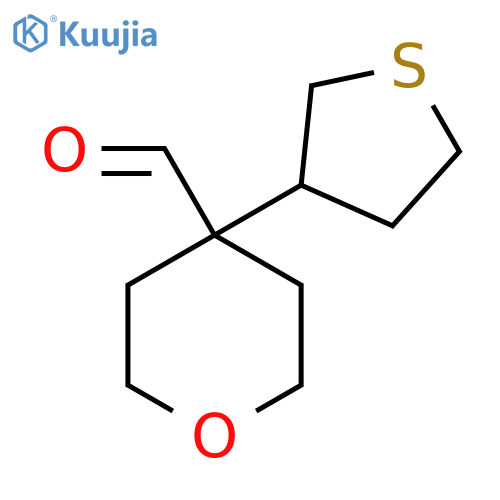 4-(thiolan-3-yl)oxane-4-carbaldehyde structure
