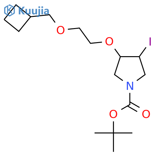 tert-butyl 3-2-(cyclobutylmethoxy)ethoxy-4-iodopyrrolidine-1-carboxylate structure