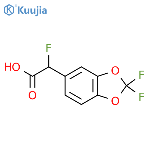 2-(2,2-difluoro-1,3-dioxaindan-5-yl)-2-fluoroacetic acid structure