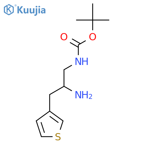 tert-butyl N-2-amino-3-(thiophen-3-yl)propylcarbamate structure