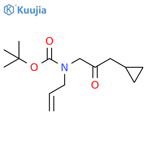 tert-butyl N-(3-cyclopropyl-2-oxopropyl)-N-(prop-2-en-1-yl)carbamate structure