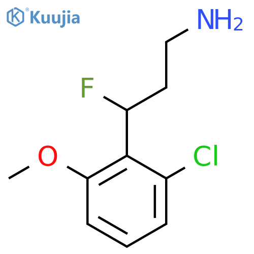 3-(2-chloro-6-methoxyphenyl)-3-fluoropropan-1-amine structure