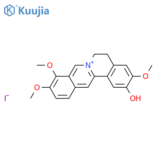 2-hydroxy-3,9,10-trimethoxy-5,6-dihydroisoquino[3,2-a]isoquinolinium iodide structure