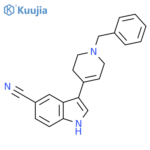 3-(1-Benzyl-1,2,3,6-tetrahydro-4-pyridinyl)-1H-indole-5-carbonitrile structure