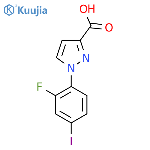 1-(2-fluoro-4-iodophenyl)-1H-pyrazole-3-carboxylic acid structure