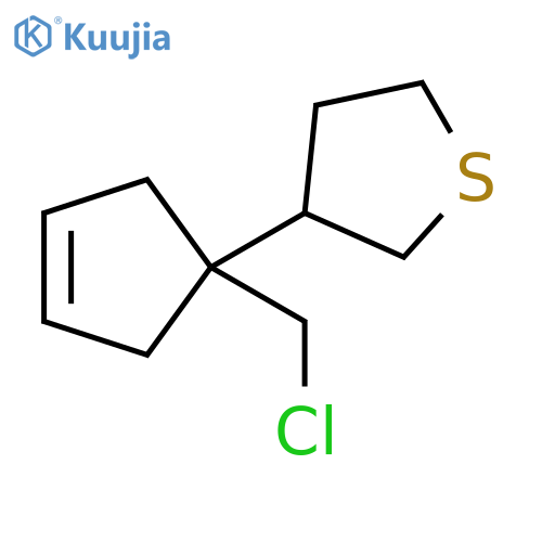Thiophene, 3-[1-(chloromethyl)-3-cyclopenten-1-yl]tetrahydro- structure