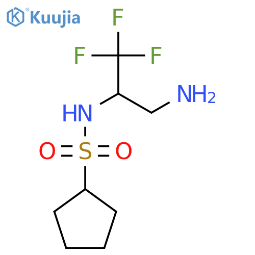 N-(3-amino-1,1,1-trifluoropropan-2-yl)cyclopentanesulfonamide structure