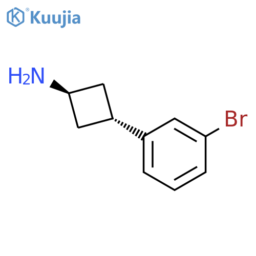 (1r,3r)-3-(3-bromophenyl)cyclobutan-1-amine structure