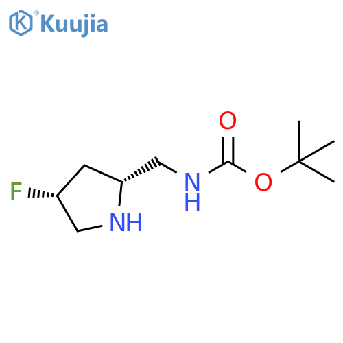 tert-butyl N-{[(2S,4S)-4-fluoropyrrolidin-2-yl]methyl}carbamate structure