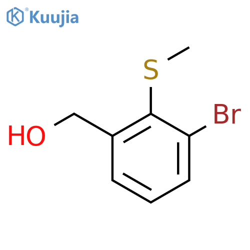 [3-Bromo-2-(methylsulfanyl)phenyl]methanol structure