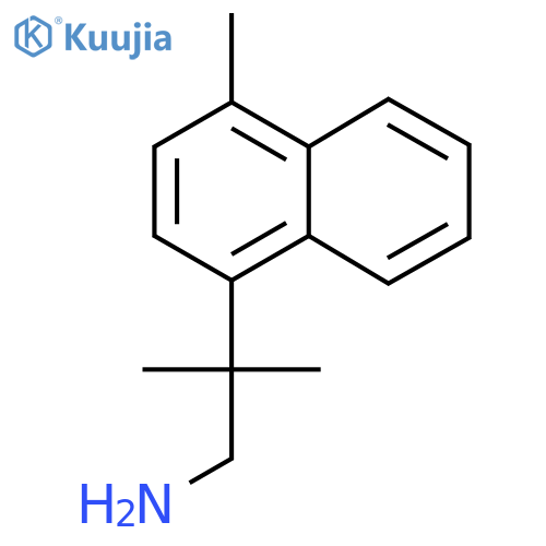 2-methyl-2-(4-methylnaphthalen-1-yl)propan-1-amine structure