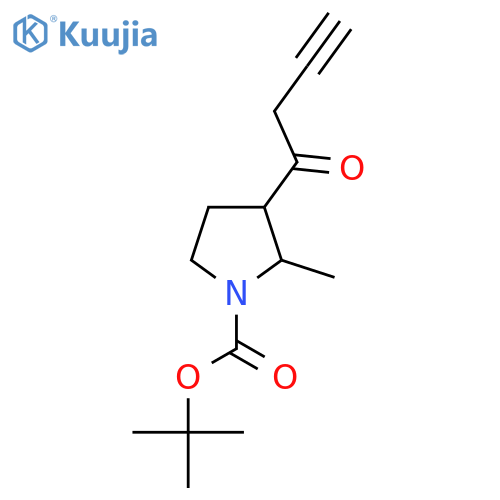 Tert-butyl 3-(but-3-ynoyl)-2-methylpyrrolidine-1-carboxylate structure