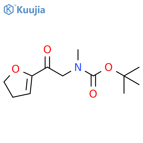 Carbamic acid, N-[2-(4,5-dihydro-2-furanyl)-2-oxoethyl]-N-methyl-, 1,1-dimethylethyl ester structure