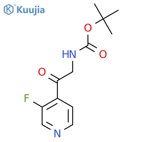 tert-butyl N-[2-(3-fluoropyridin-4-yl)-2-oxoethyl]carbamate structure