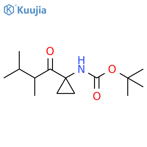 Carbamic acid, N-[1-(2,3-dimethyl-1-oxobutyl)cyclopropyl]-, 1,1-dimethylethyl ester structure
