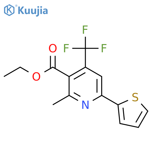 Ethyl 2-methyl-6-(thiophen-2-yl)-4-(trifluoromethyl)nicotinate structure