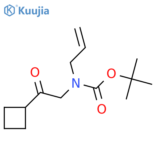 tert-butyl N-(2-cyclobutyl-2-oxoethyl)-N-(prop-2-en-1-yl)carbamate structure