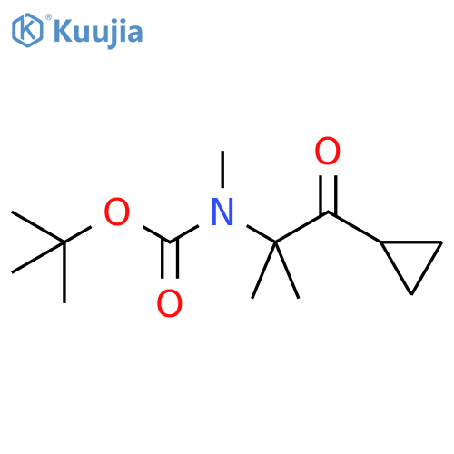 tert-butyl N-(1-cyclopropyl-2-methyl-1-oxopropan-2-yl)-N-methylcarbamate structure