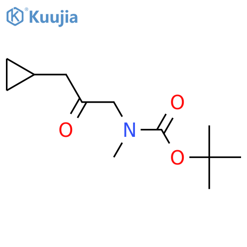 tert-butyl N-(3-cyclopropyl-2-oxopropyl)-N-methylcarbamate structure