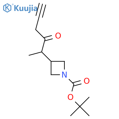 Tert-butyl 3-(3-oxohex-5-yn-2-yl)azetidine-1-carboxylate structure