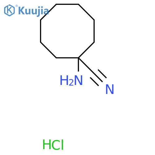1-Aminocyclooctane-1-carbonitrile hydrochloride structure