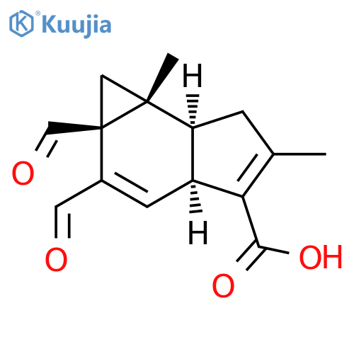 Cycloprop[e]indene-4-carboxylic acid, 1a,2-diformyl-1,1a,3a,6,6a,6b-hexahydro-5,6b-dimethyl-, (1aS,3aS,6aS,6bR)- structure